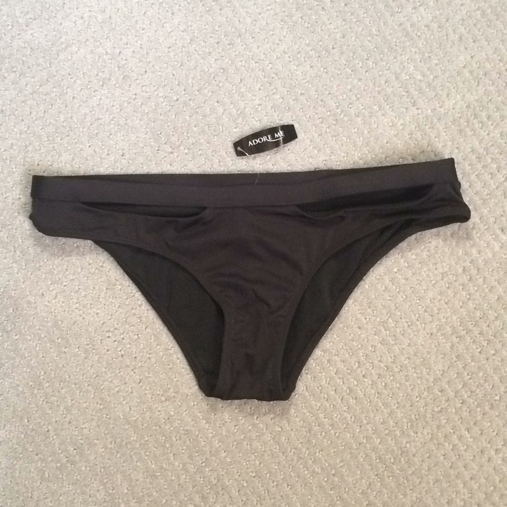 **SALE** S Adore Me Black Bikini Bottoms w/Cutouts